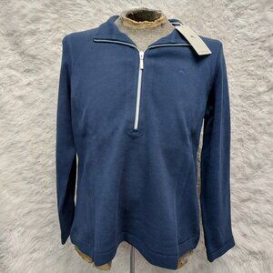 Tommy Bahama Women's Navy Blue Aruba Half-Zip Pullover Sweatshirt Size XL
